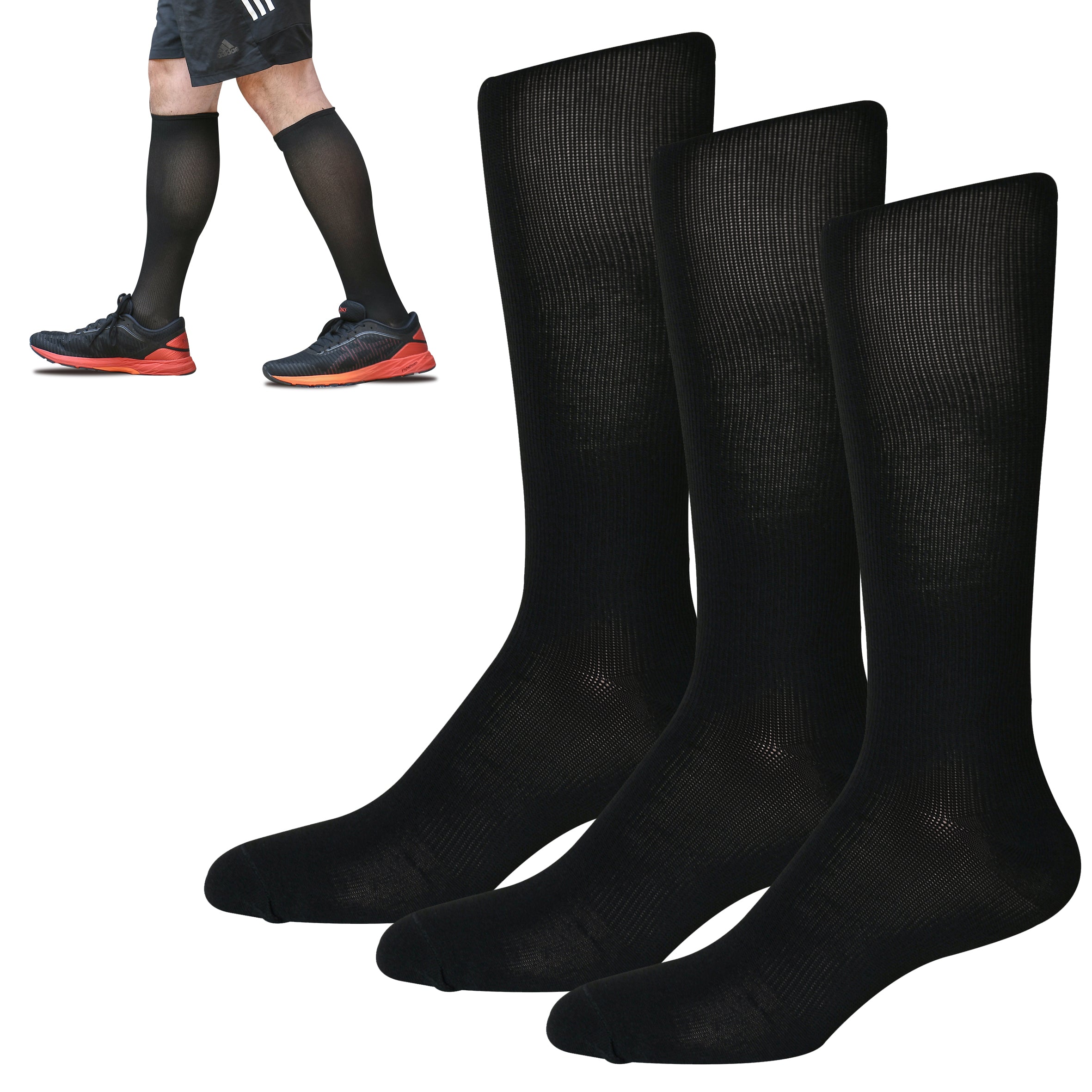 Calcetines de compresión CrossFit® Knee - 1 par Black Mujer/Hombre