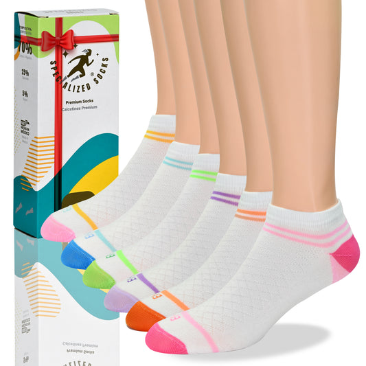 Specialized socks Calcetines Hombre deportivos - Suaves y cómodos ideales  para hacer ejercicio - ALGODÓN PREMIUM que evita el sudor y malos olores -  Calcetas hombre con planta acolchada 6 pares 